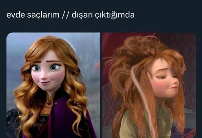 Sizin de dışarı çıkınca saçlarınız böyle oluyor mu🥲?