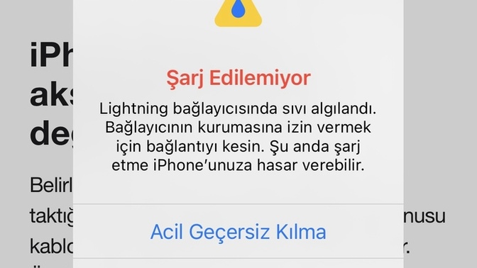 İphone12 sıvıyağ düştü şarj yerinde sıkıntı acil yardım?