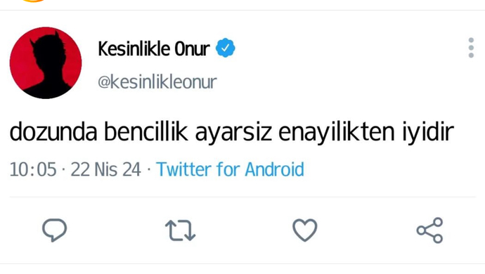 Her insanın bencilliğinin bir sınırı var mıdır?
