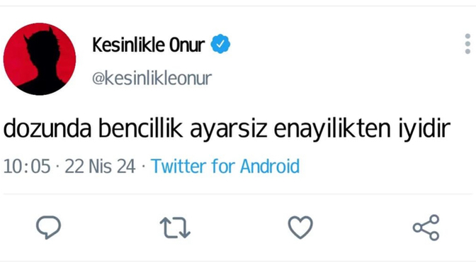 Her insanın bencilliğinin bir sınırı var mıdır?