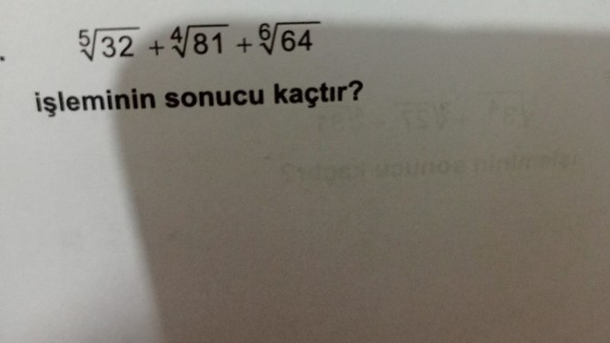 Bu sorunun cevabı ne?
