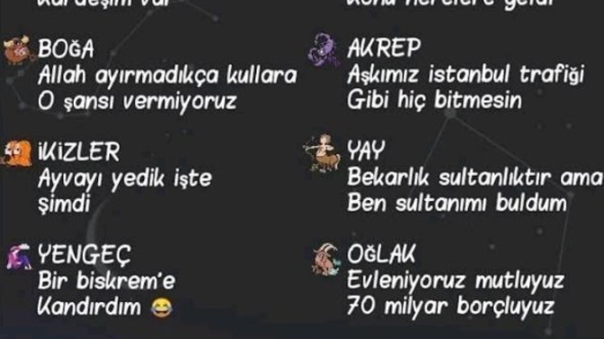 Burcunuza uygun gelin arabası yazısı hangisi?