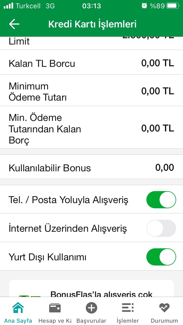 Borcunuz ne kadar var?