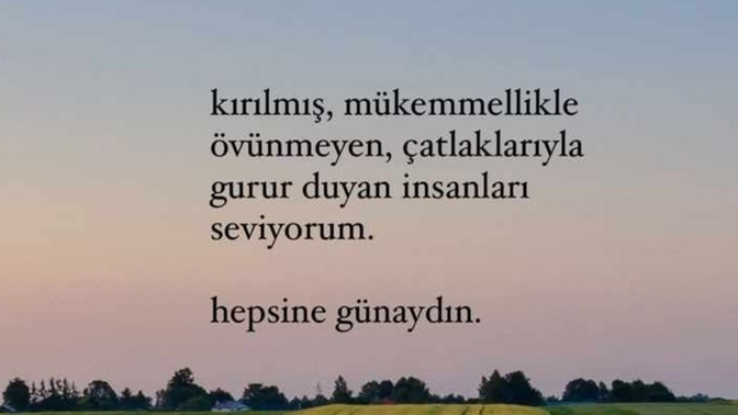 Günaydın. Ne tür karakter yapısında ki insanları seviyorsunuz?