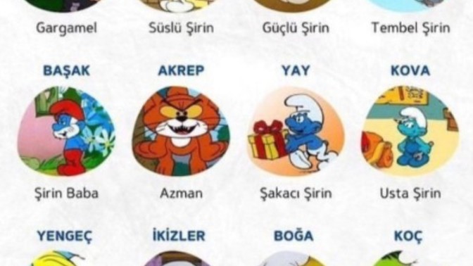 Burcuna göre hangi şirinler karakterisin?