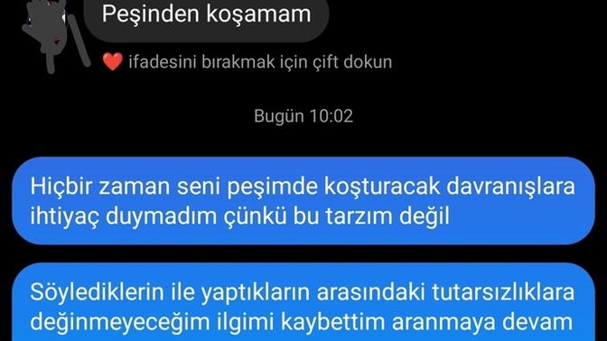 Nasıl olmuş son mesajım?