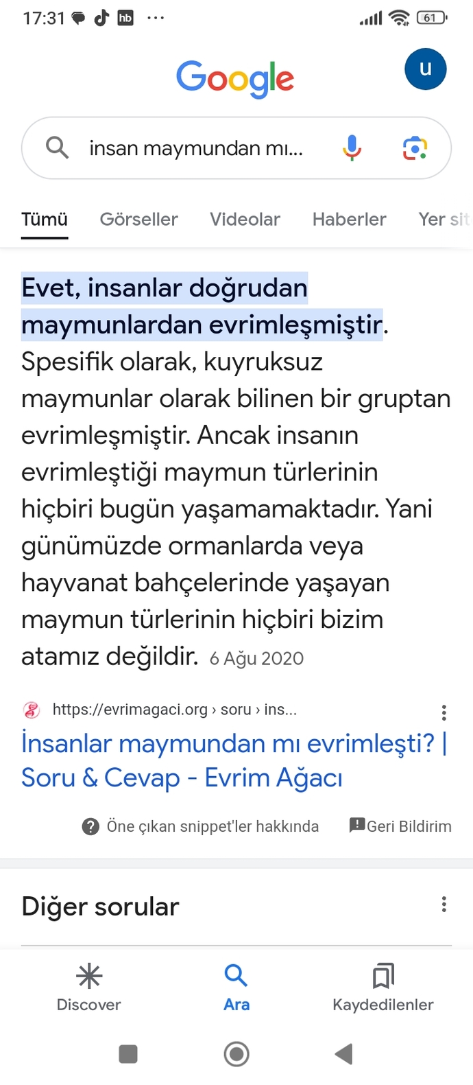 İnsan şu anda hala hayvanmı maymunmu yani ne olarak geçiyor fikriniz var mı?
