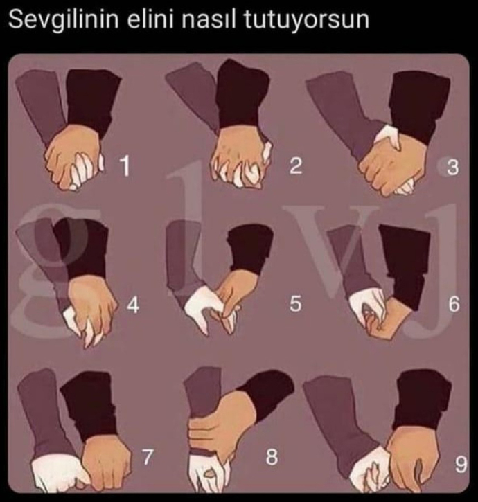 Sevgilinizin elini nasıl tutuyorsun?