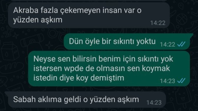 Bu yaptığı dengesizlik değilmi dün koyup bugün kaldıracaksa fotoğrafı neden koyuyor ben mi abartıyorum?