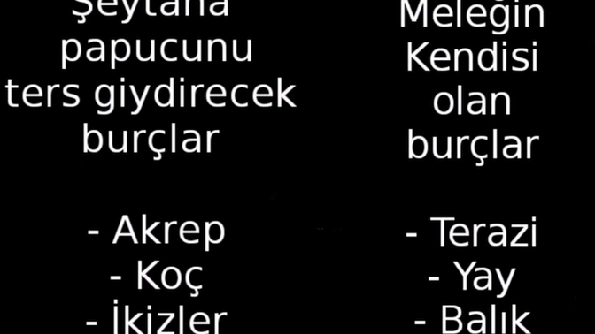 Burcunuza göre şeytan mısız melek misiniz?