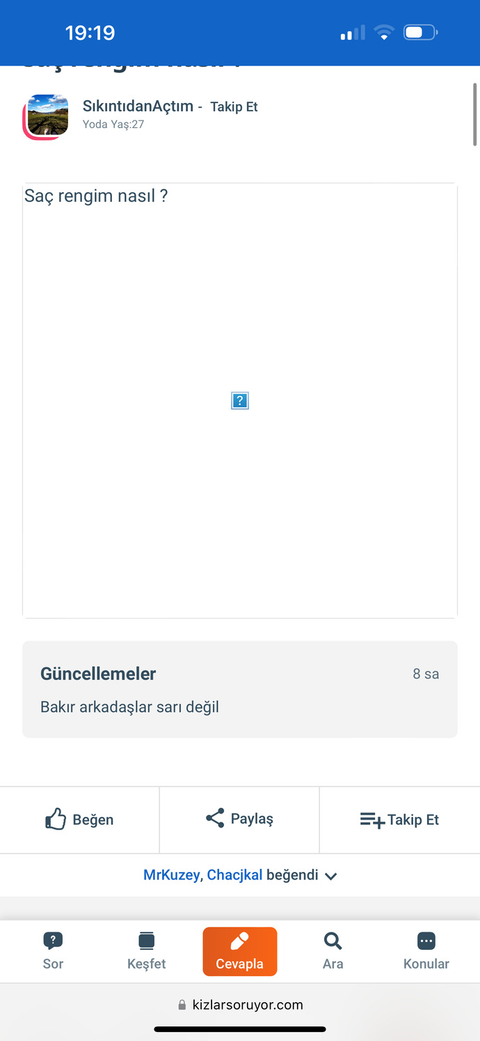Ben rengi göremedim