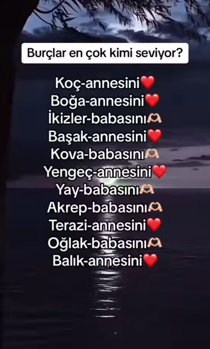 Burcunuza göre en çok kimi seviyorsunuz?