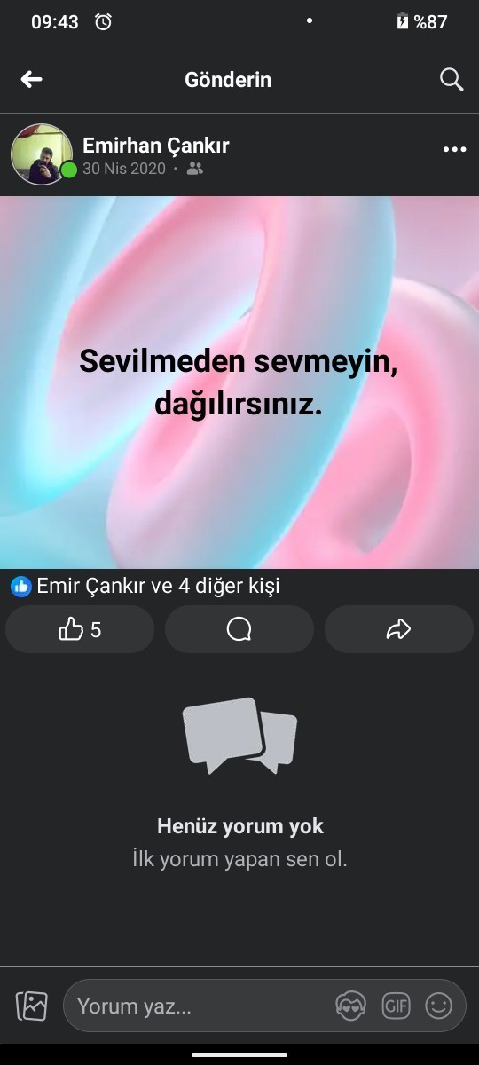 Sevilmeden sevdin mi yoksa?