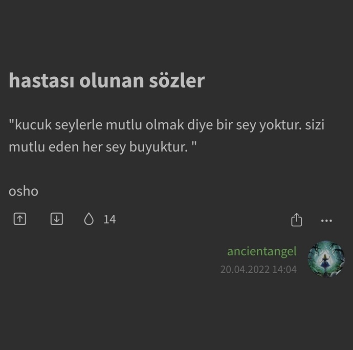 Küçük şeylerle mutlu olmaktaki şeyler neye ve kime göre küçük ya da büyük?