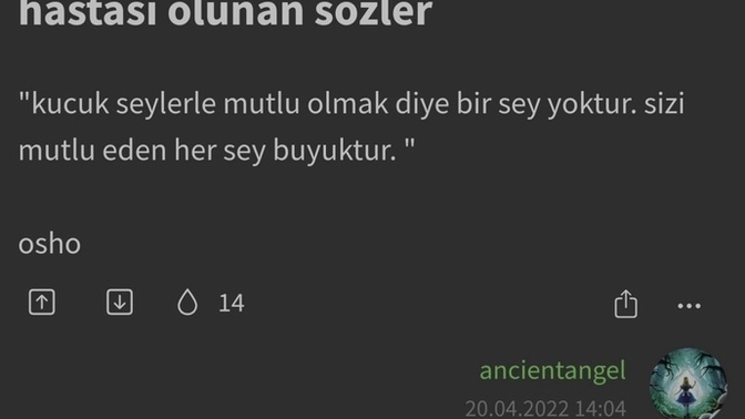 Küçük şeylerle mutlu olmaktaki şeyler neye ve kime göre küçük ya da büyük?