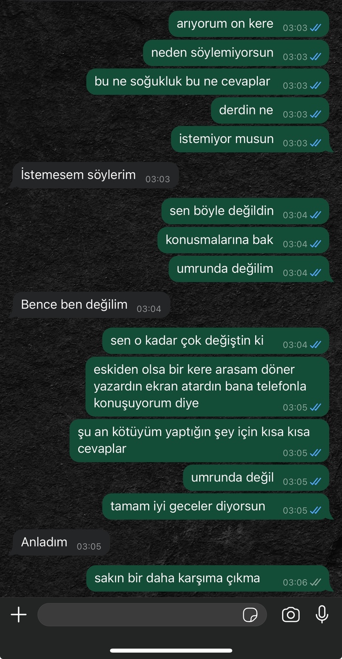 Cevapları normal mi?