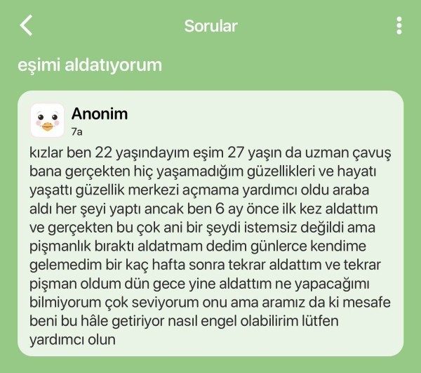 Meslekten ötürü arada mesafelerin olması aldatma durumunu ortaya çıkarır mı?