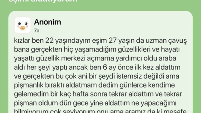 Meslekten ötürü arada mesafelerin olması aldatma durumunu ortaya çıkarır mı?