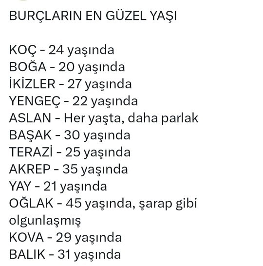 Burçkara göre yaşınız kaç cevaplayın bakalım?