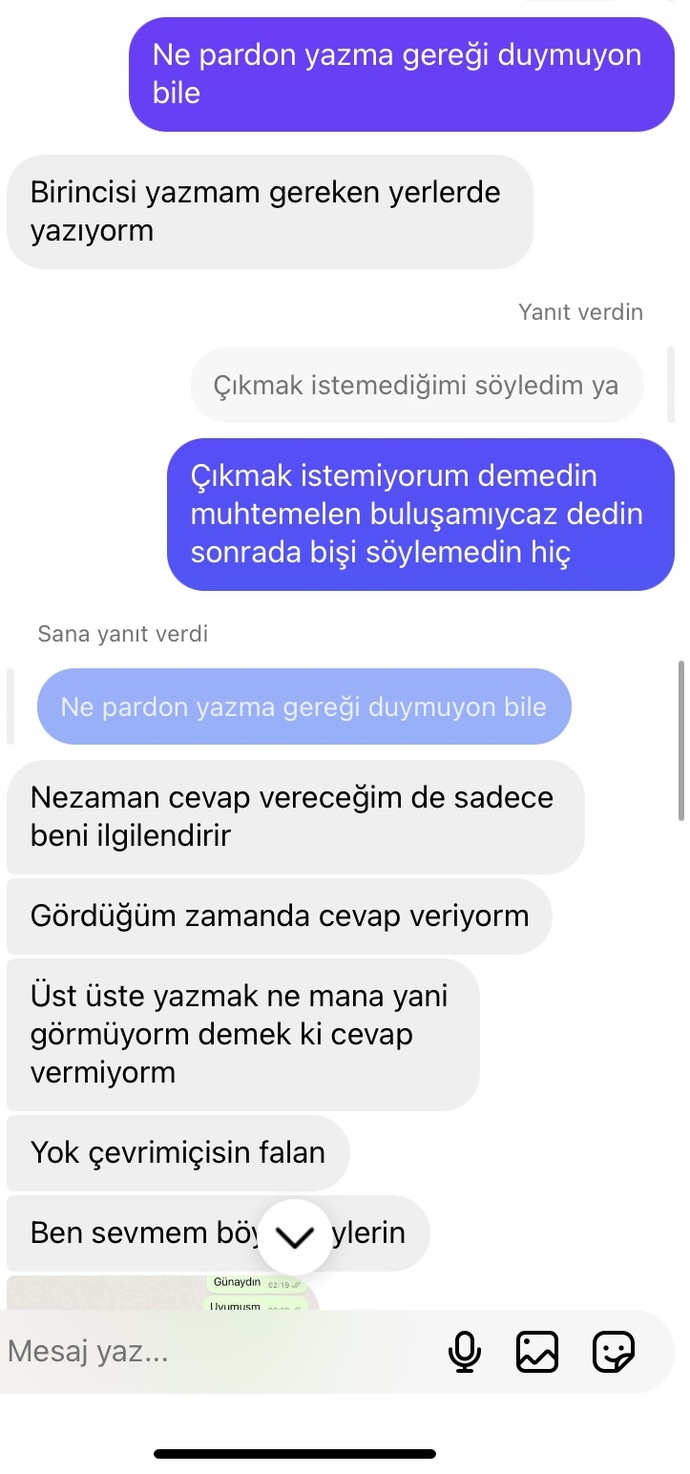 Bigodan tanıştığım kız beni ekti birde üstüne hakaret etti bende ağzıma geleni söyledim sonradan kim haklı?