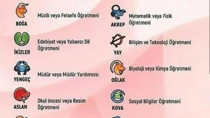 Burçlar Öğretmen olsaydı?