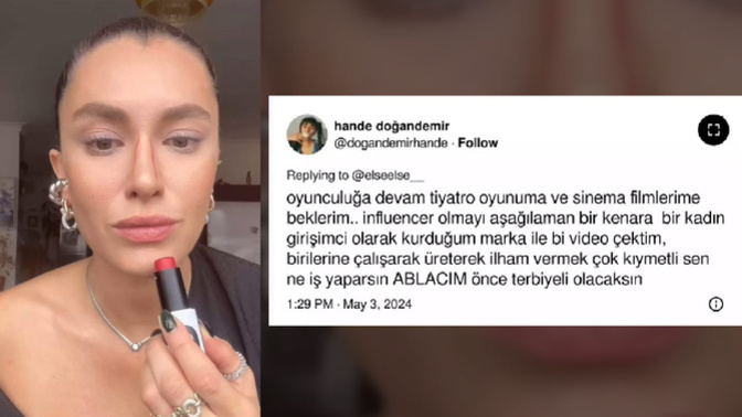 Hande Doğandemir'den takipçisine sert yanıt! Sence haklı mı?