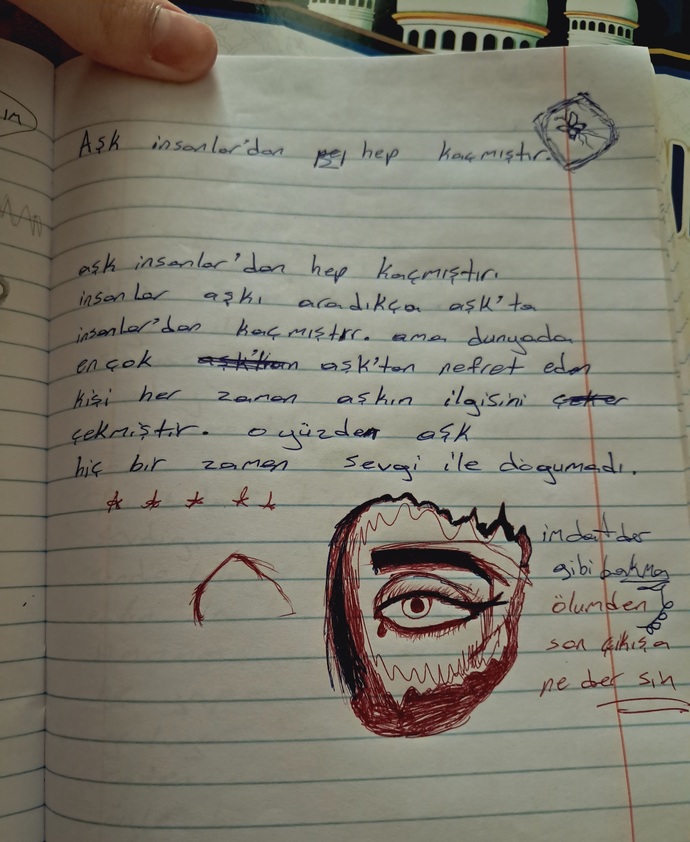 Ilk defa tukenmez kalemle çizdim 😅😅