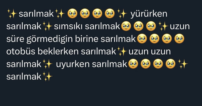 Sarılmak istediğiniz biri var mı?