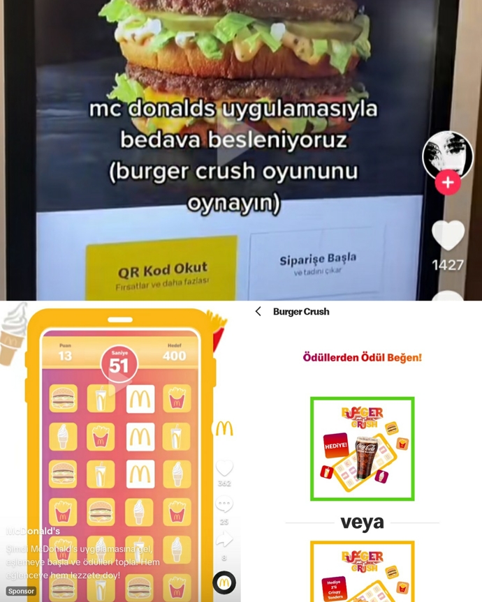 McDonalds uygulaması neden bedava ürün dağıtıyor? Bu Burger Crush olayını ben mi yanlış anladım acaba?