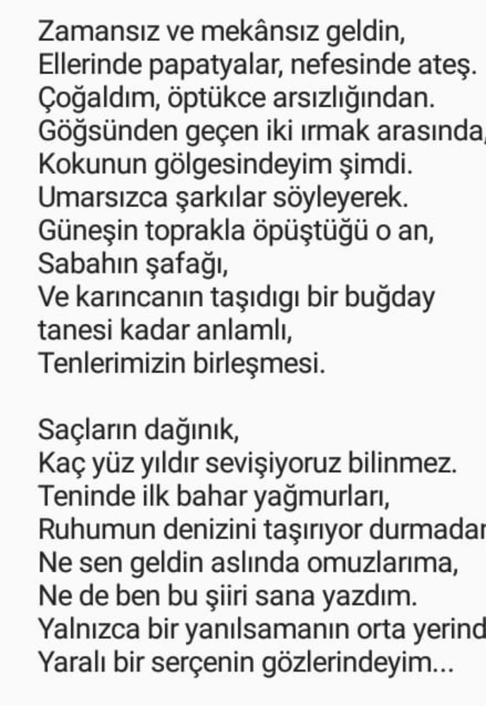 Şiirlerle aranız nasıldır?