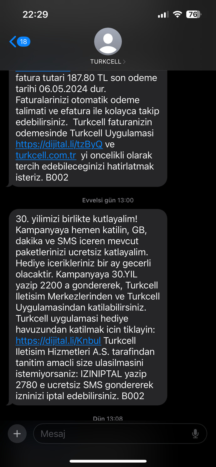 Telefon faturanız ne kadar geliyor?
