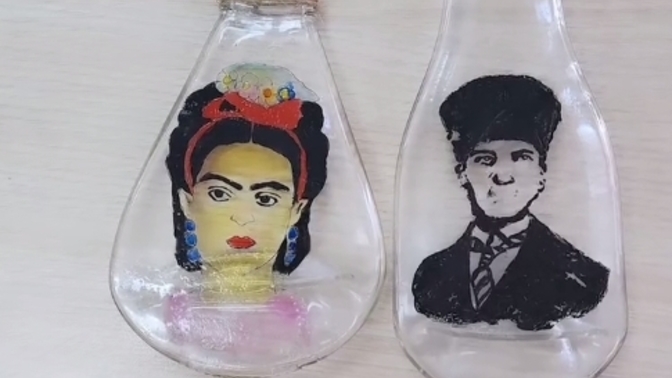 Yeni muhteşem etkinliğimiz nasıl olmuş😻? Maden suyu şişeleri ile ne mi yaptık?