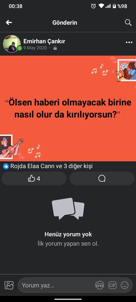 Kime kirildin şuana kadar?