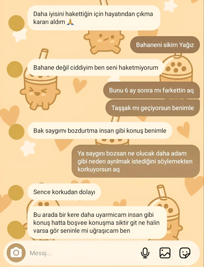 Bir mesajla bitirdi bu kadar kolay mı?