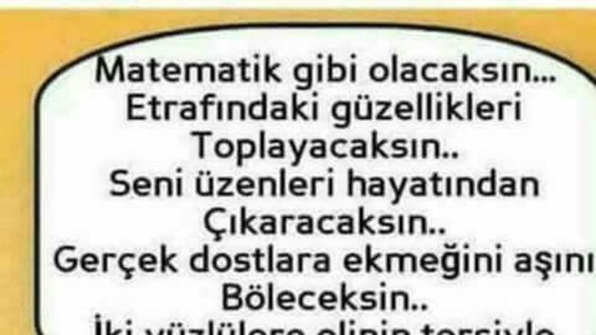 Matematikte hangi konu olursun?