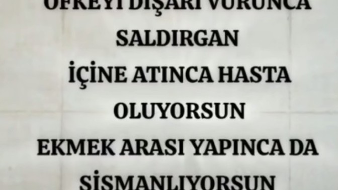 Öfke kontrolünüzü nasıl sağliyorsunuz?