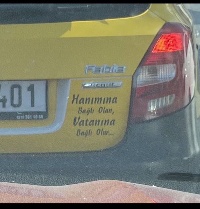 Hanımına bağlı olan vatanına bağlı mı olur?