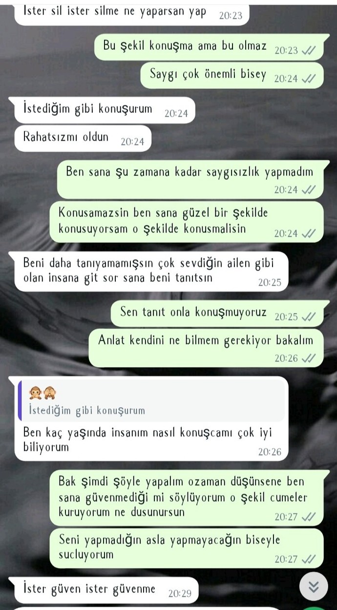 Sevgilimin benle tartışma tarzı siz olsanız ne yapardınız?
