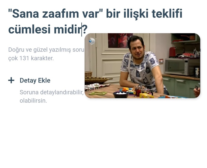 Sana zaafım var demek bir ilişki teklifi cümlesi midir?