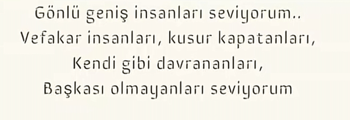 Ne tür insanları seviyorsunuz?