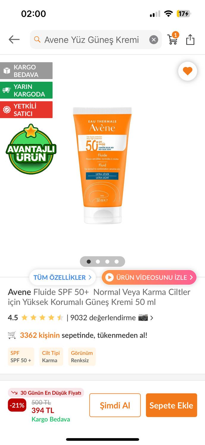 Nemlendirici özellikli güneş kremi önerir misiniz?
