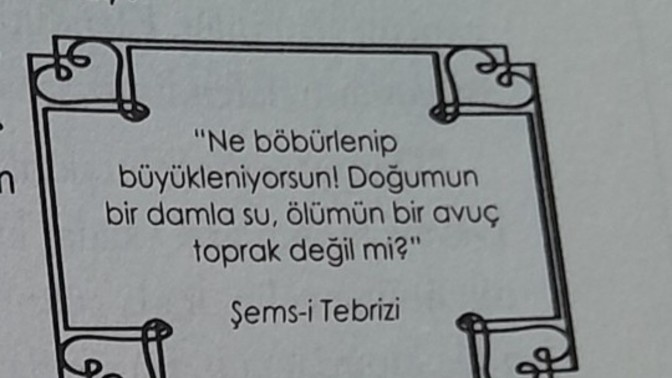 Çok doğru bi söz değil mi?