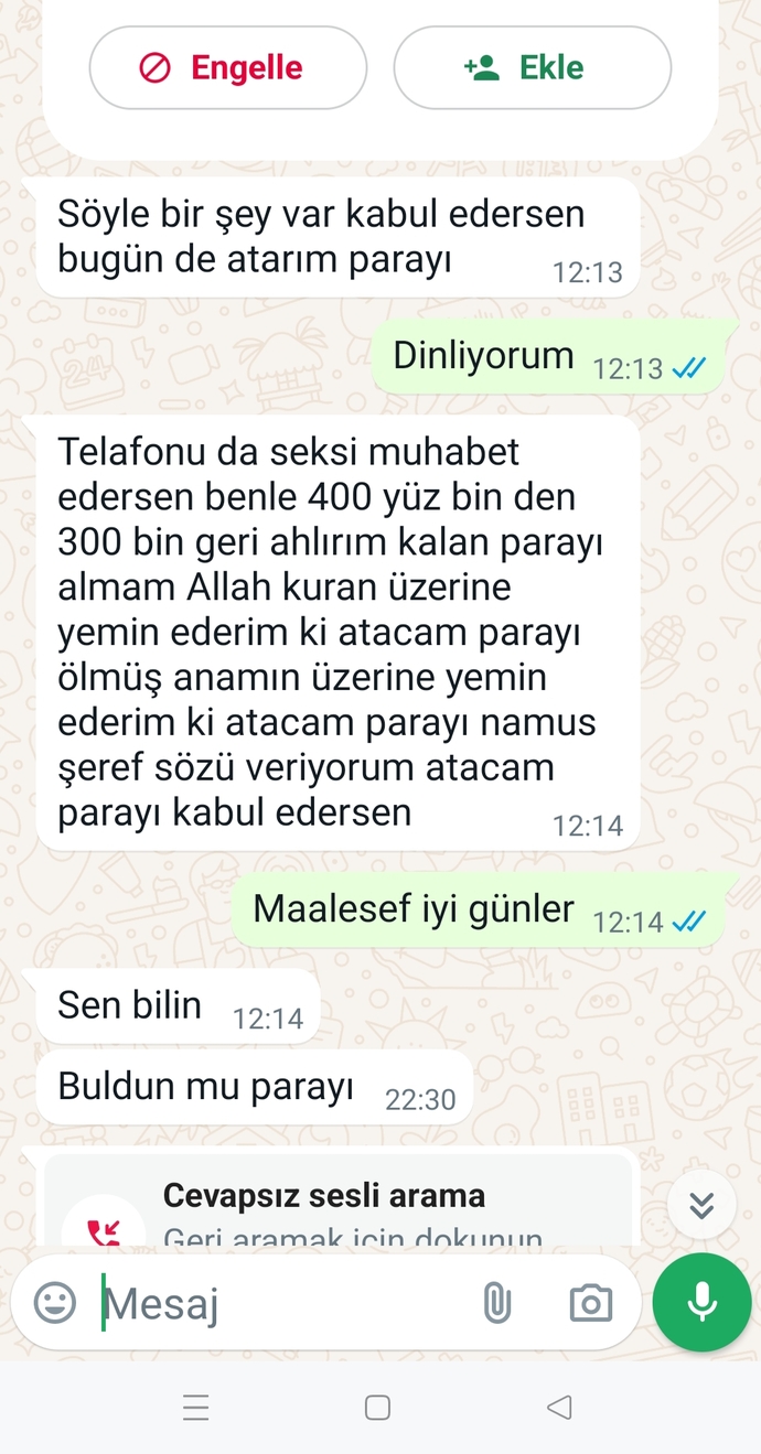 Sizce bu mesajlarla beraber sapığı dava etsem sonuç alır mıyım?