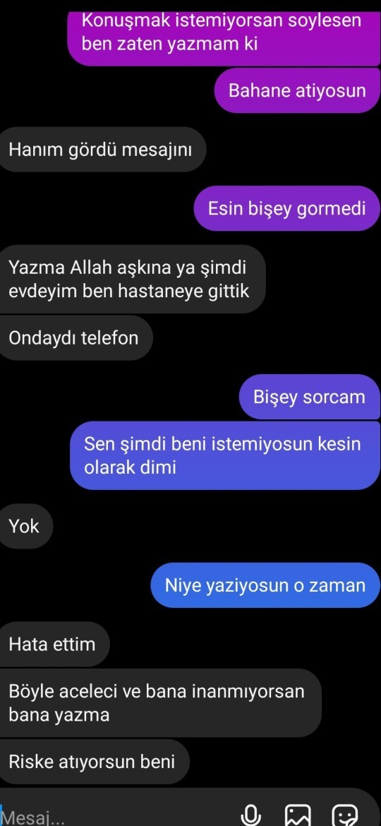 Evli adamla konuşmamız beni istemiyor mu kesin?