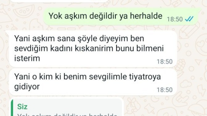 Arkadaşlar sevgilime okuldan Bir erkek arkadaşımla tiyatroya gideceğimi söyledim denemek için sizce beni kıskanmış mı?