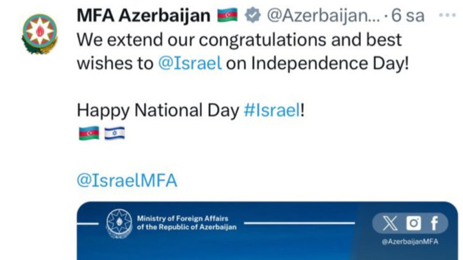 Azerbaycan, İsrail'in kuruluş yıldönümünü kutladı! Ne düşünüyorsunuz?