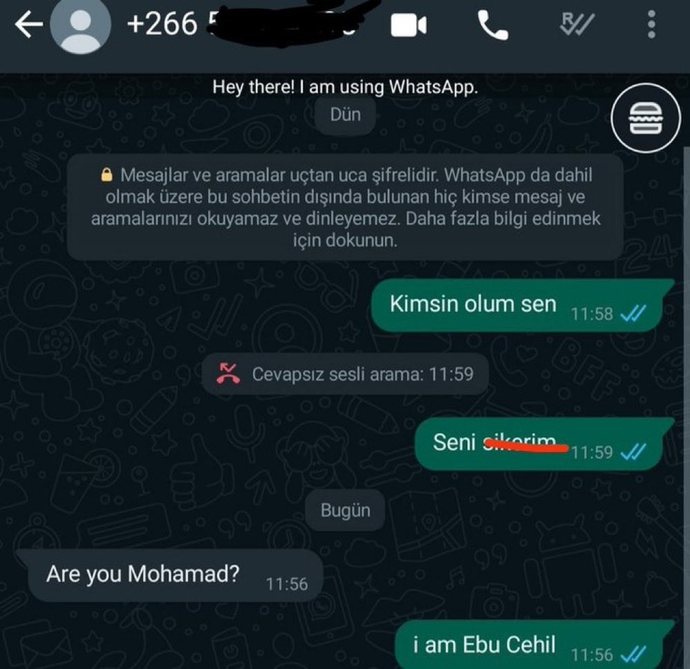 Size de whatsApp’tan yazan yabancılar oluyor mu?