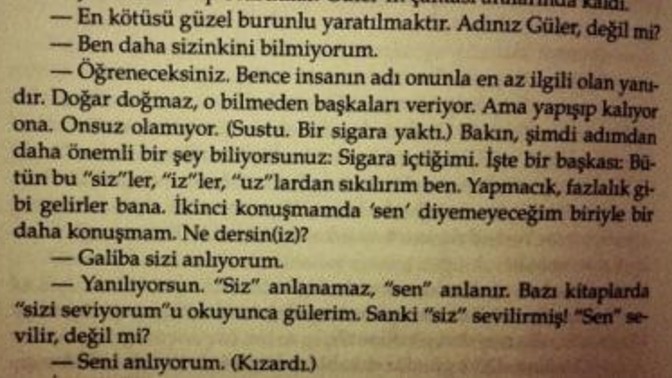 Size bir kitap alıntısı armağan etmemi ister misiniz?