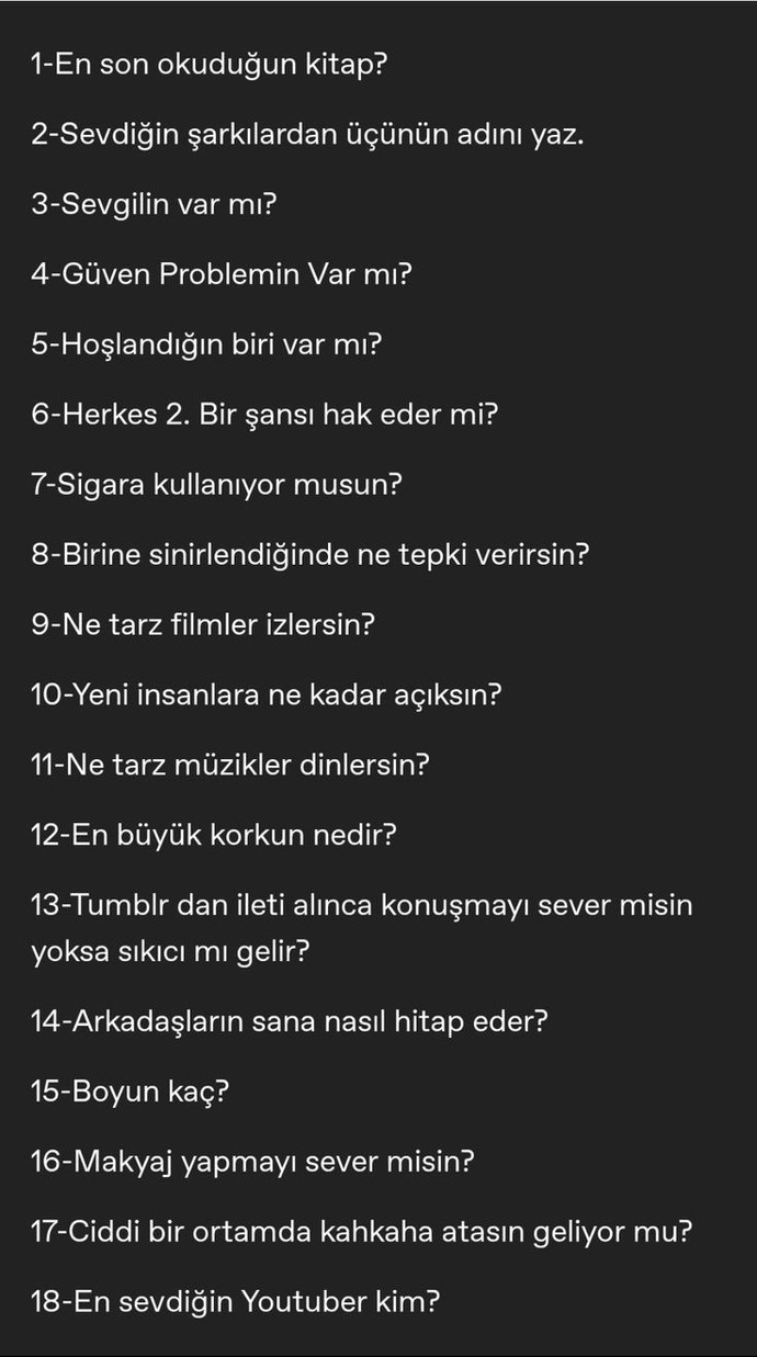 Soru sormayı sever misiniz?
