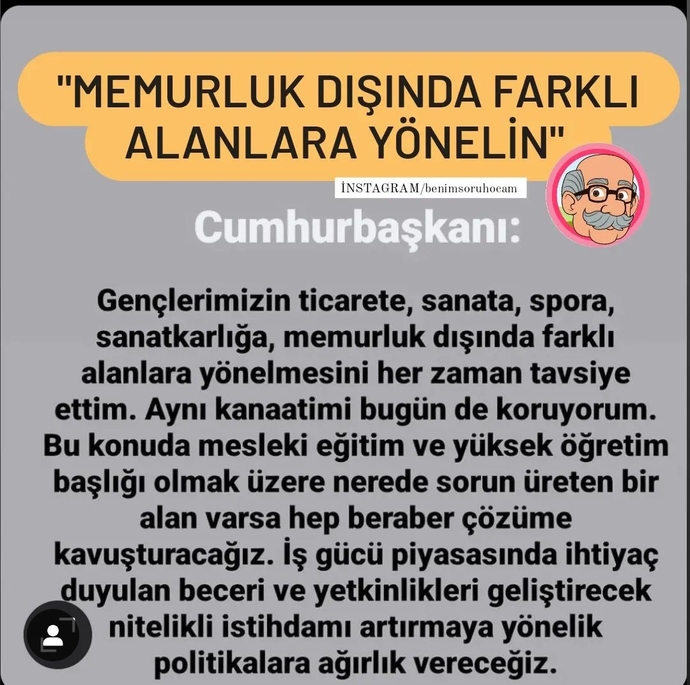 Bu ülkede çalışmak isteyen milyonlarca insan var onlar çalışmazken nasıl dönüyor bu ülke?